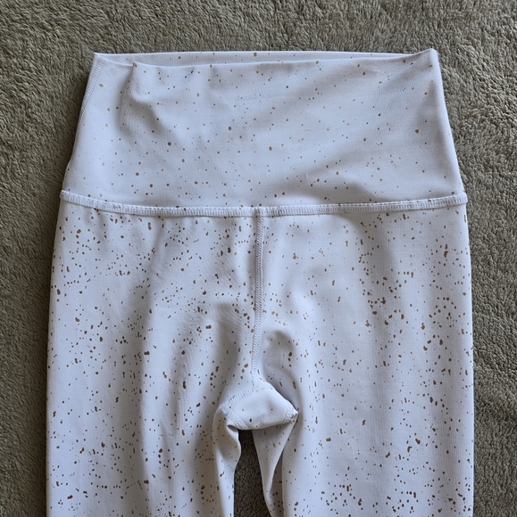 BuffBunny High Waist Dazzle White Rose Gold Splatter Leggings size small - Picture 3 of 11